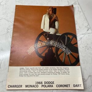 Vintage 1966 Dodge Monaco Polara Coronet Dart Automobile‎ Dealer Sales Brochure